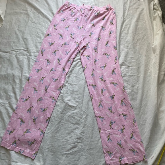 Disney Tinker Bell Pink Y2K Pajama Pants, M - Picture 6 of 6